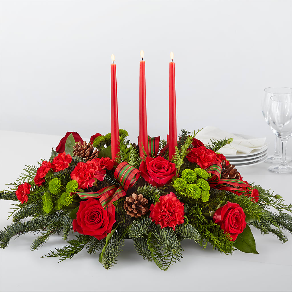 By the Candlelight Centerpiece – HYDE PARK FLORIST & GIFTS, Hyde Park NY