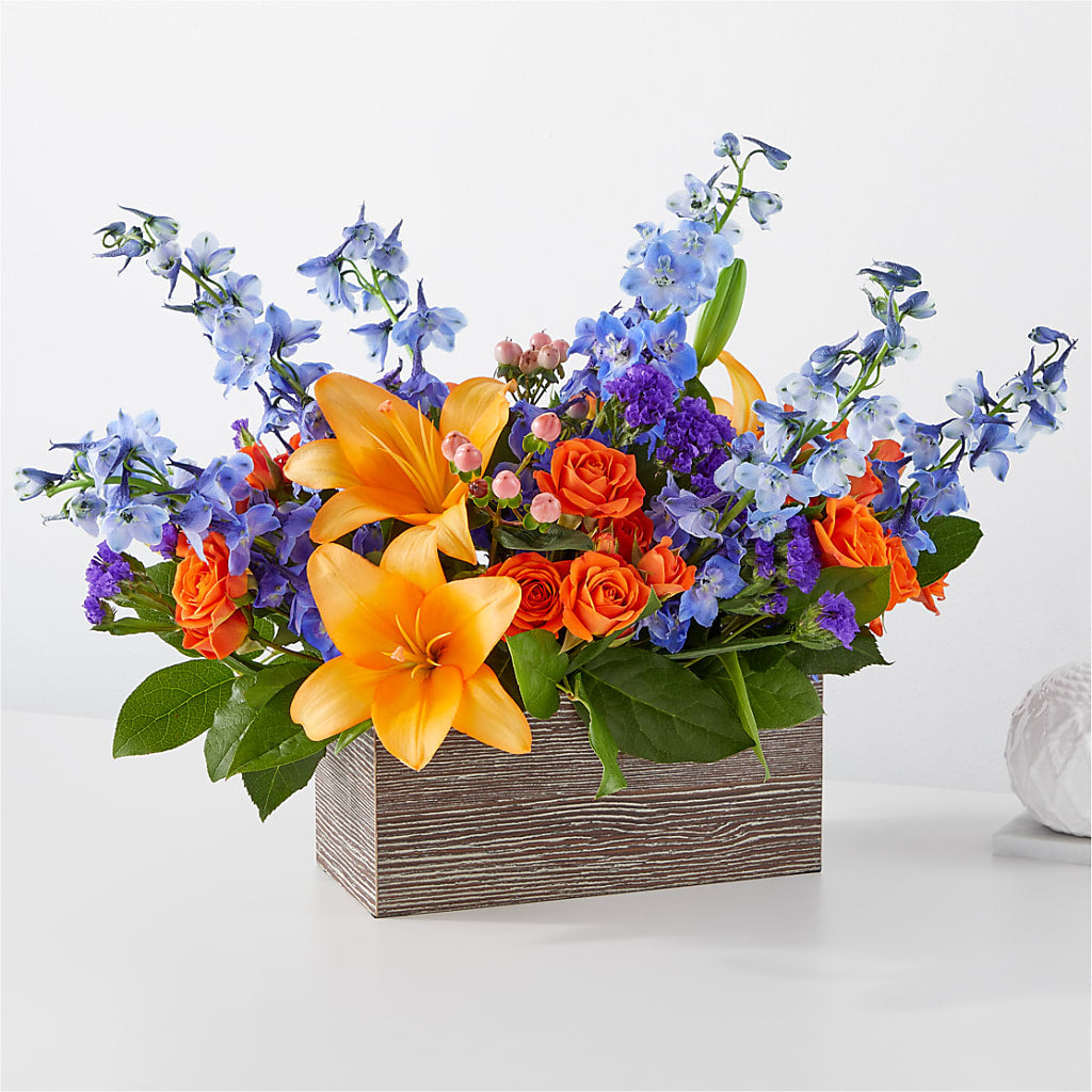 Radiant Citrus Box Bouquet – HYDE PARK FLORIST & GIFTS, Hyde Park NY