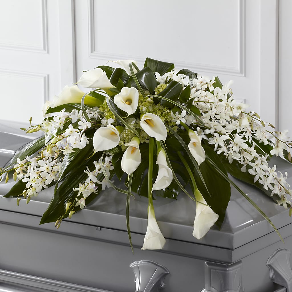 Angel Wings Casket Spray – HYDE PARK FLORIST & GIFTS, Hyde Park NY