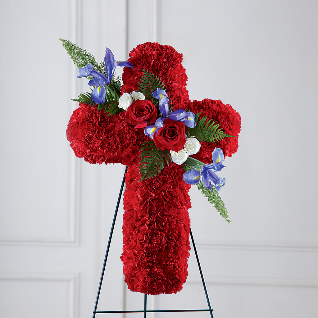 Faithful Hero Floral Cross – HYDE PARK FLORIST & GIFTS, Hyde Park NY