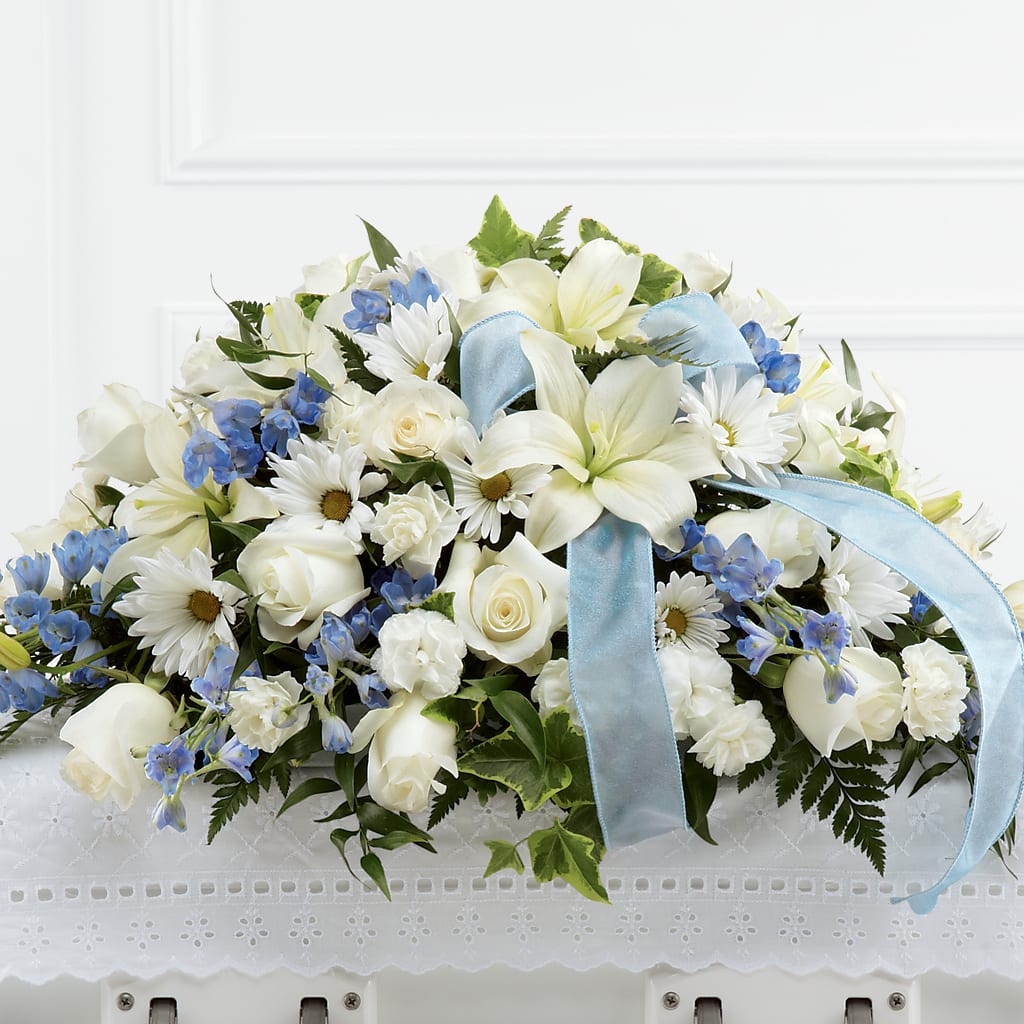 Tender Treasure Casket Spray – HYDE PARK FLORIST & GIFTS, Hyde Park NY