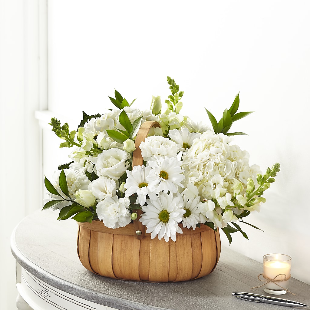 Pure Ivory Basket – HYDE PARK FLORIST & GIFTS, Hyde Park NY
