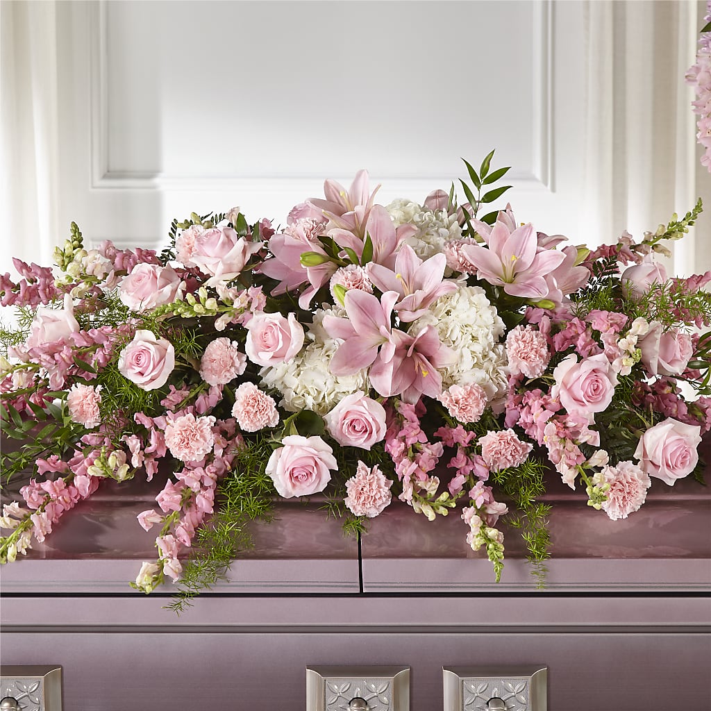 Life & Remembrance Casket Spray – HYDE PARK FLORIST & GIFTS, Hyde Park NY