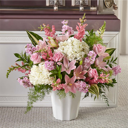 Simply Serene Floor Basket – HYDE PARK FLORIST & GIFTS, Hyde Park NY