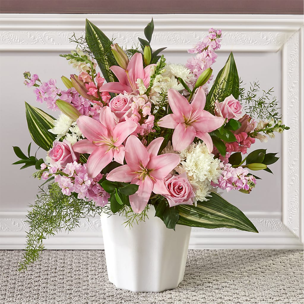 Simply Serene Floor Basket – HYDE PARK FLORIST & GIFTS, Hyde Park NY