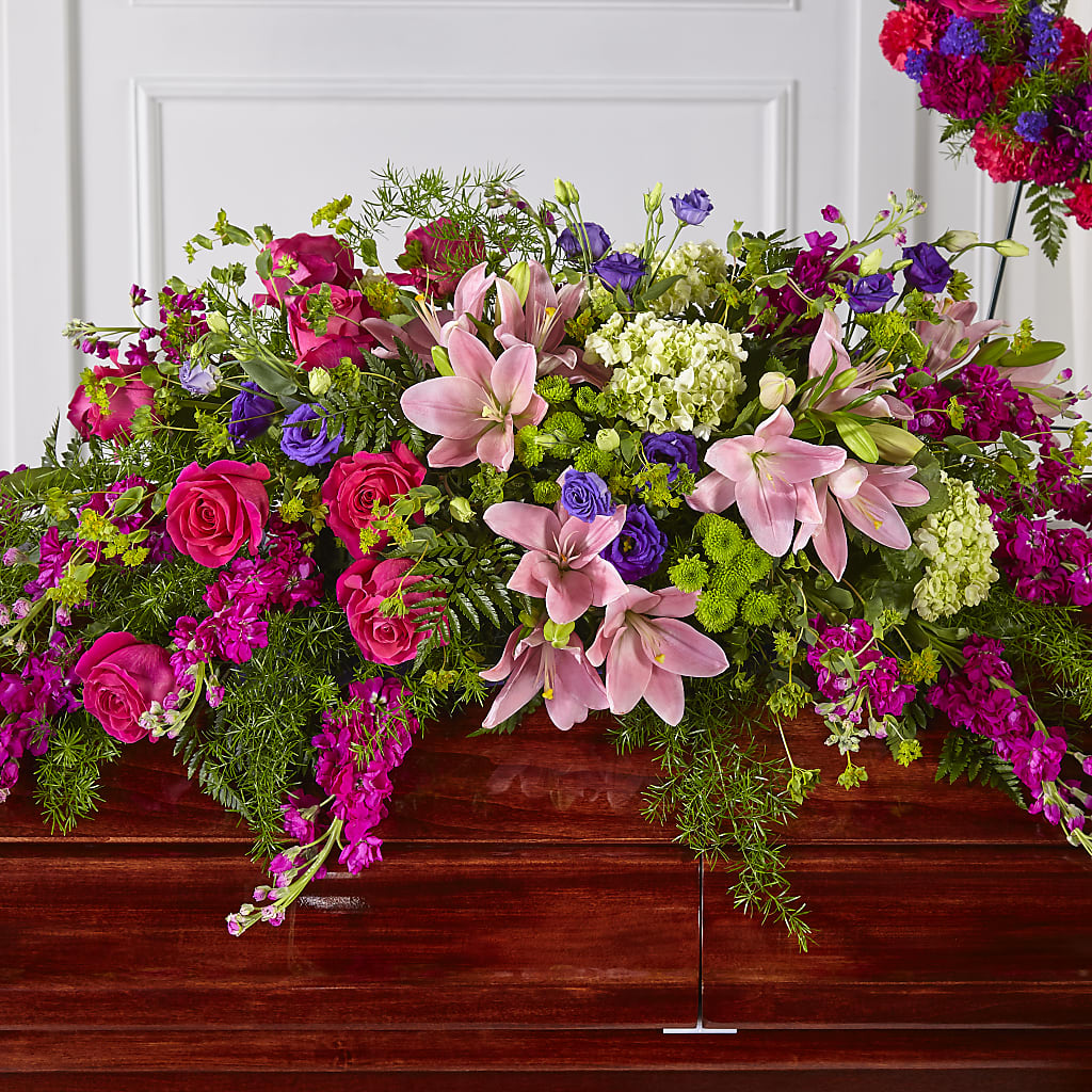 Radiant Tribute Casket Spray – HYDE PARK FLORIST & GIFTS, Hyde Park NY