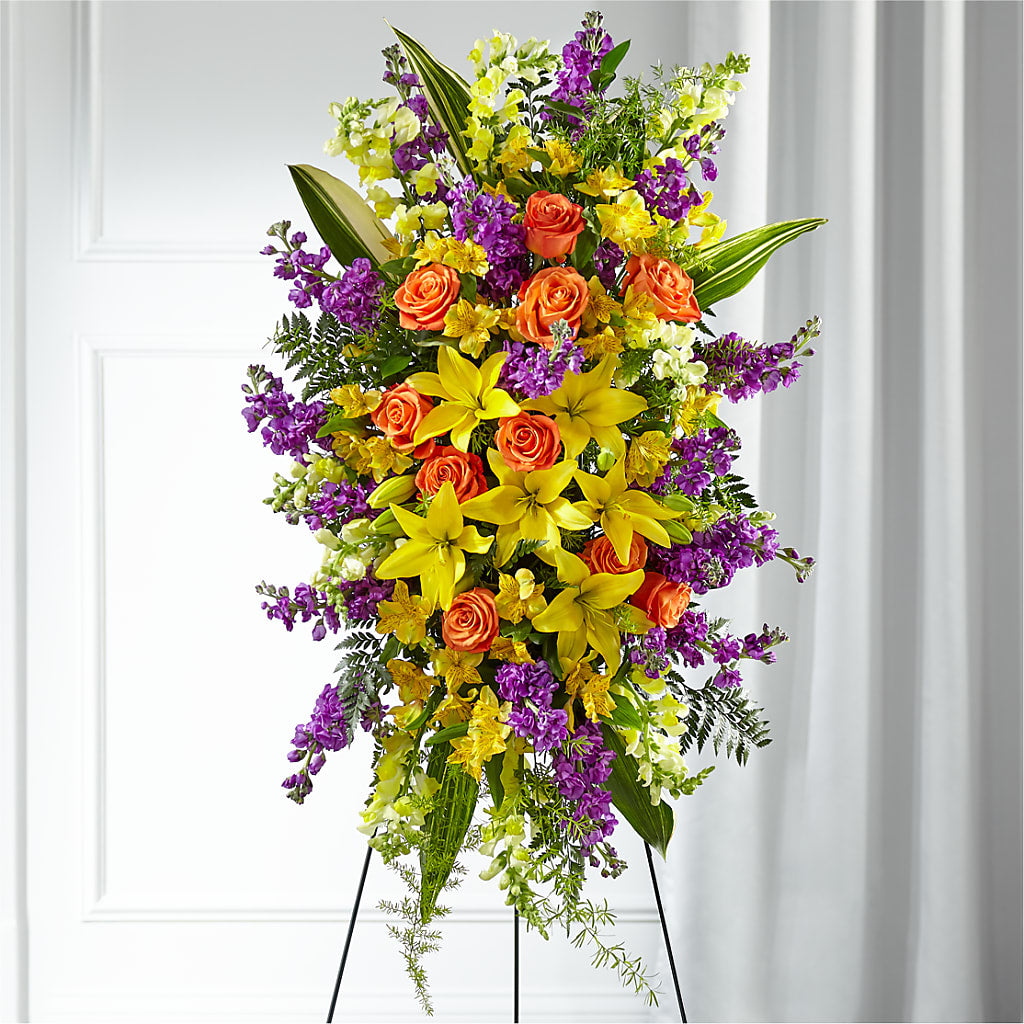Thoughtful Prayers Standing Spray – HYDE PARK FLORIST & GIFTS, Hyde Park NY