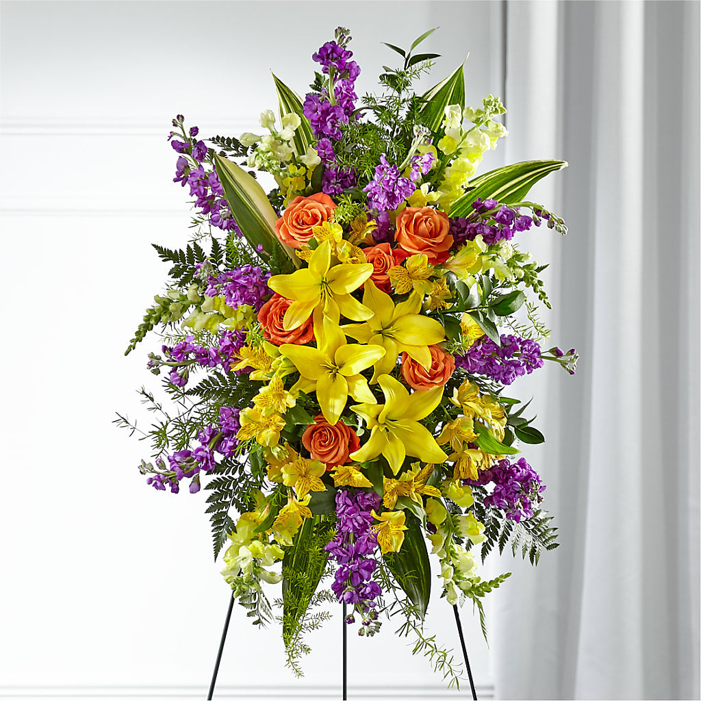 Thoughtful Prayers Standing Spray – HYDE PARK FLORIST & GIFTS, Hyde Park NY
