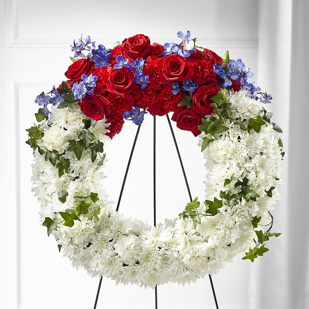 Patriotic Passion Wreath – HYDE PARK FLORIST & GIFTS, Hyde Park NY