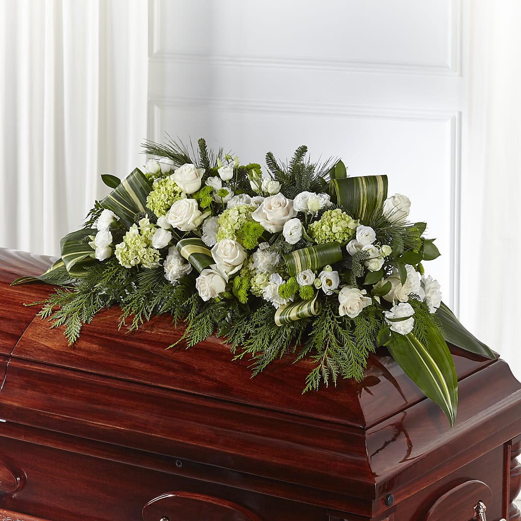 Hopeful Gesture Casket Spray – HYDE PARK FLORIST & GIFTS, Hyde Park NY