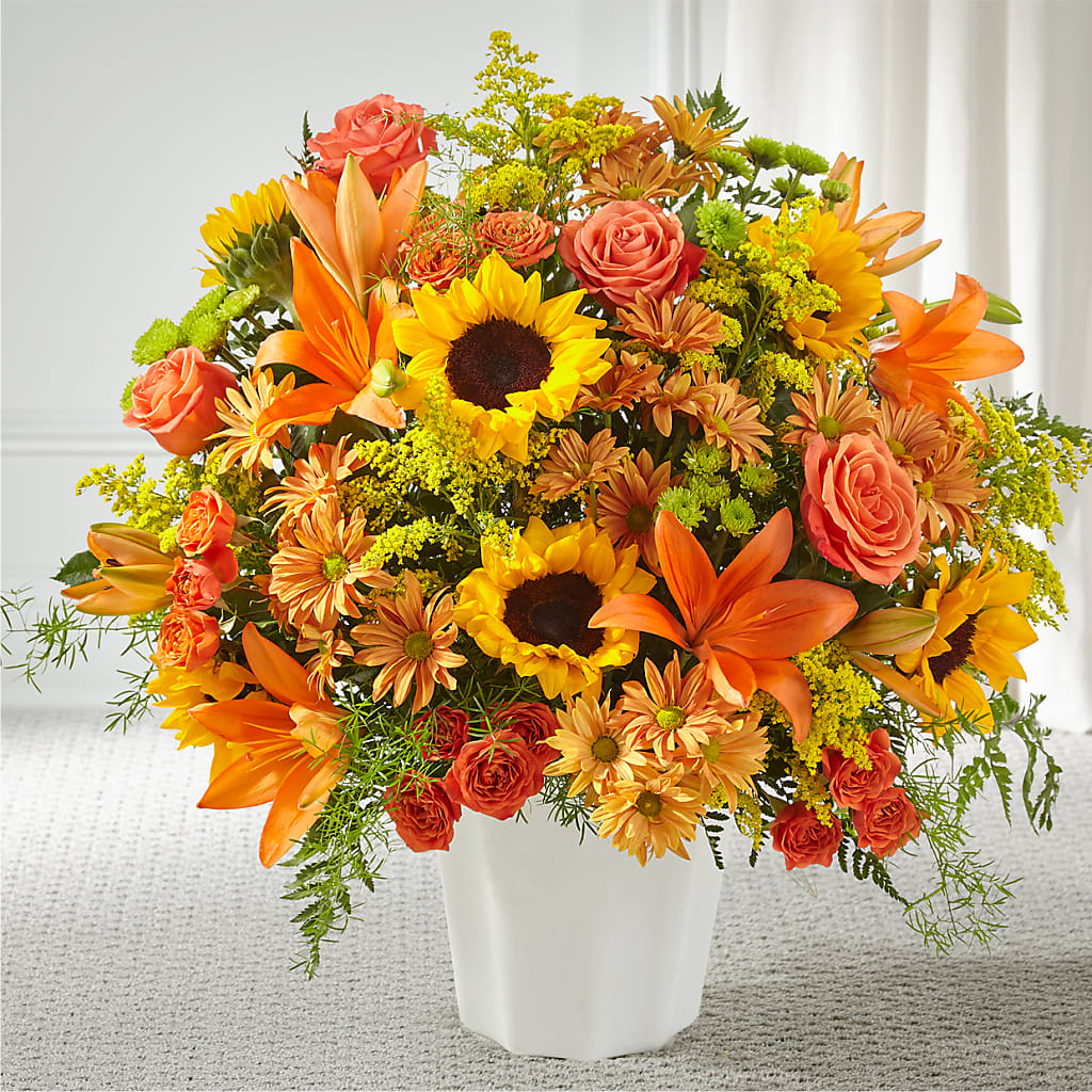 Harvest Thoughts Floor Basket – HYDE PARK FLORIST & GIFTS, Hyde Park NY