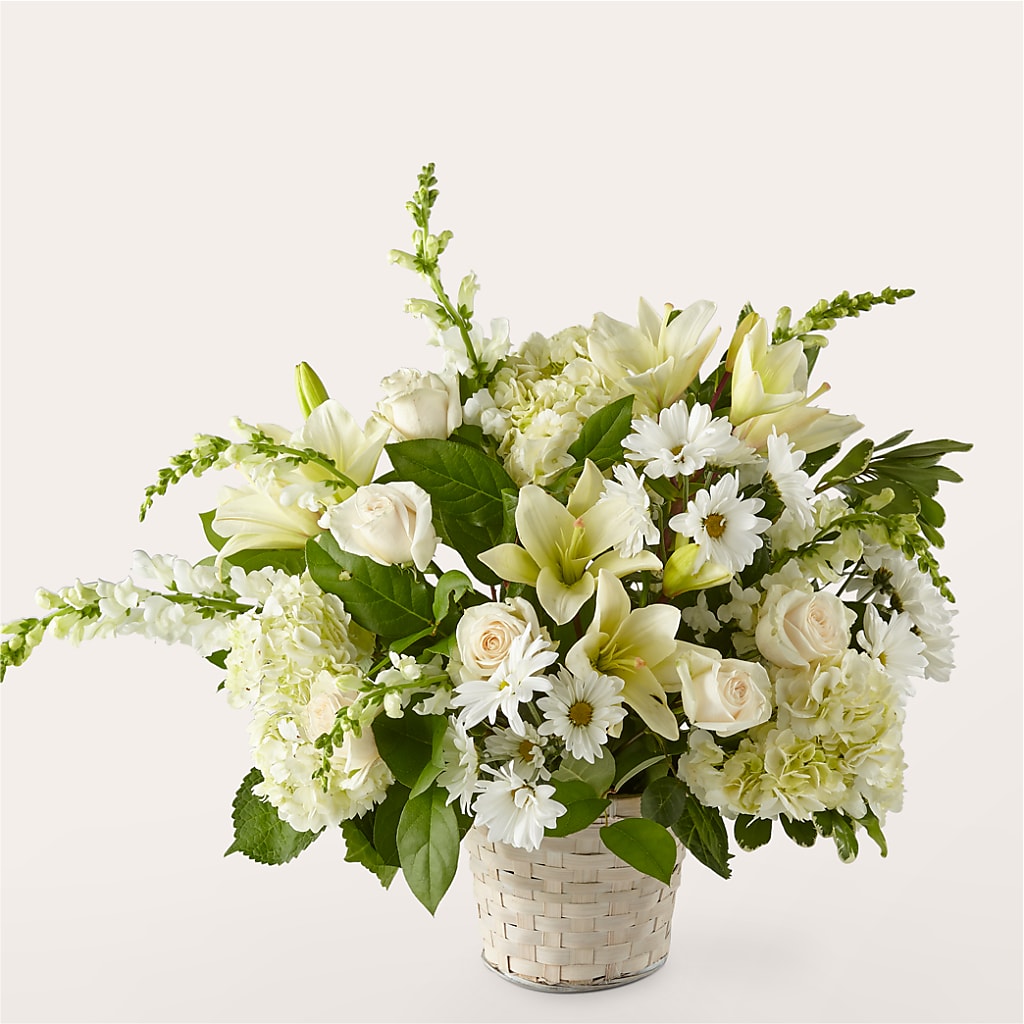 Ivory Elegance Floral Basket – HYDE PARK FLORIST & GIFTS, Hyde Park NY