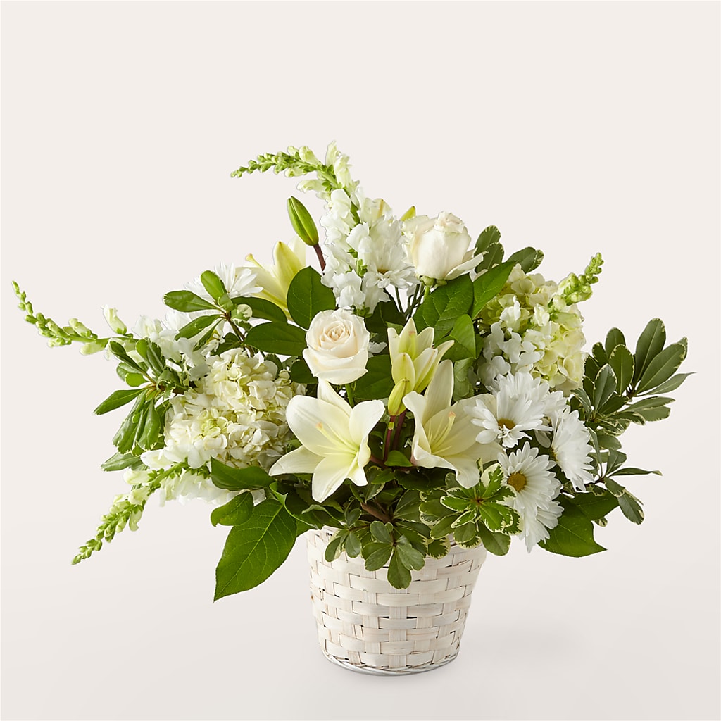 Ivory Elegance Floral Basket – HYDE PARK FLORIST & GIFTS, Hyde Park NY