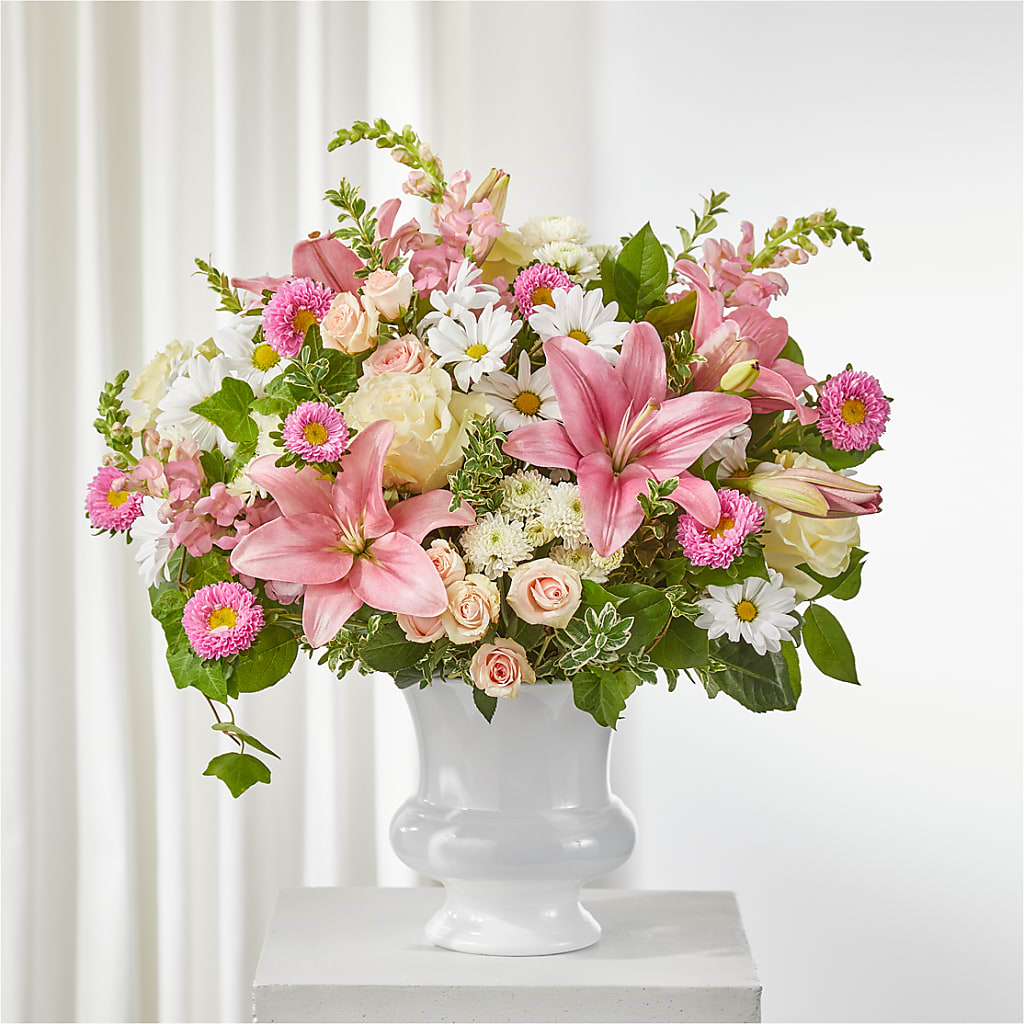 Empathetic Blooms Urn Arrangement – HYDE PARK FLORIST & GIFTS, Hyde Park NY