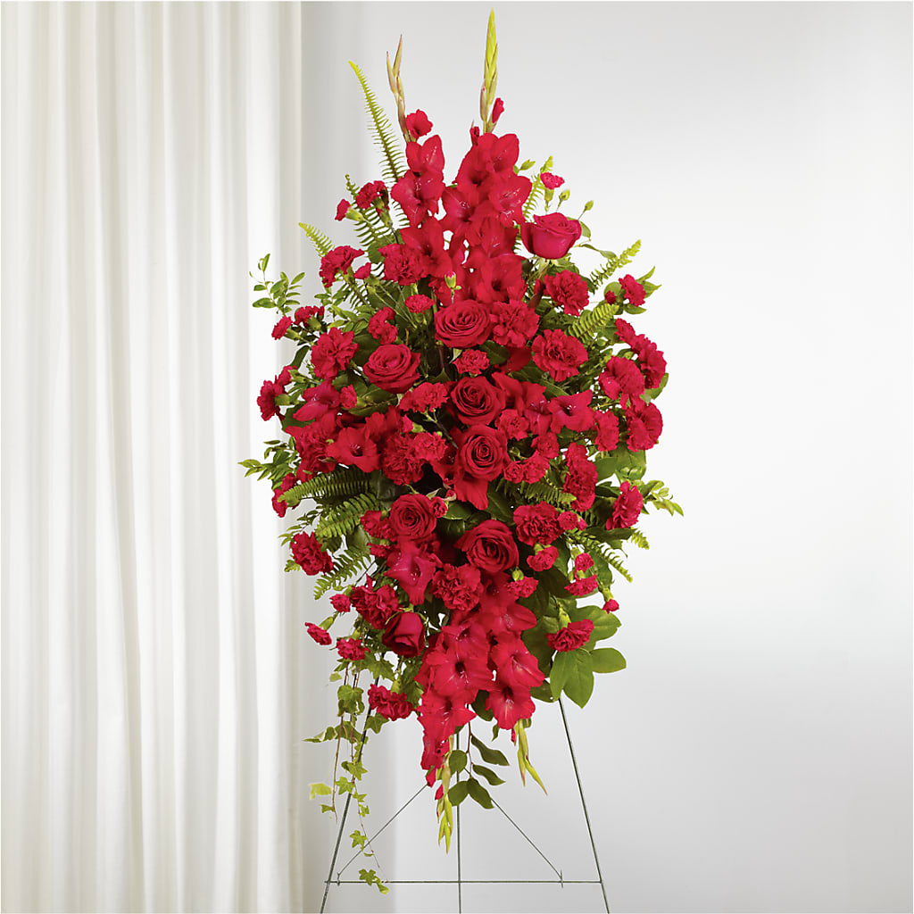 From the Heart Standing Spray – HYDE PARK FLORIST & GIFTS, Hyde Park NY
