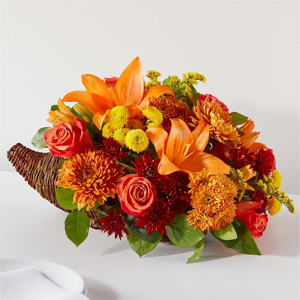 Bouquet of Blessings Cornucopia – HYDE PARK FLORIST & GIFTS, Hyde Park NY