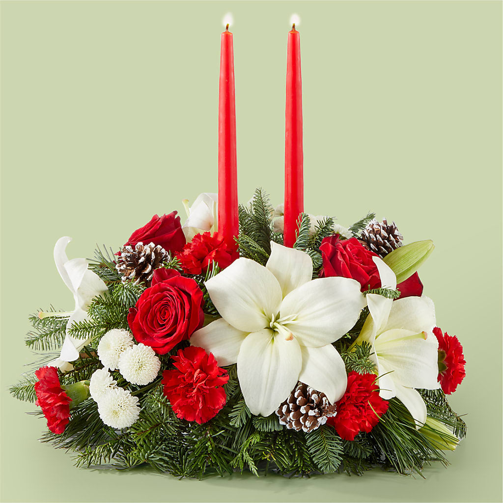 Seasonal Festivities Centerpiece – HYDE PARK FLORIST & GIFTS, Hyde Park NY