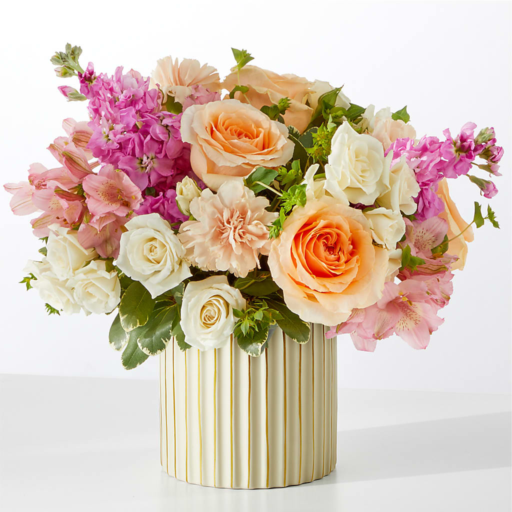 Paradise Bouquet with Ivory Vase – HYDE PARK FLORIST & GIFTS, Hyde Park NY