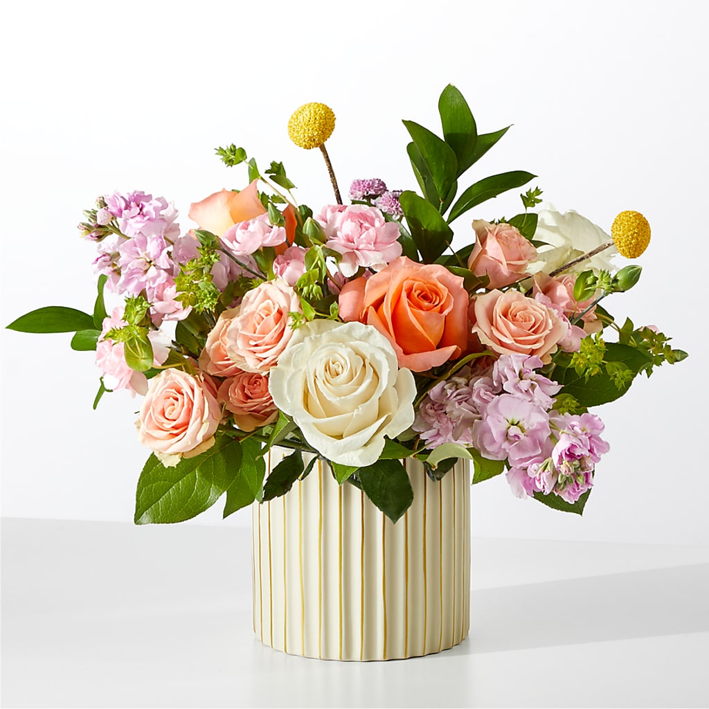 French Market Bouquet with Ivory Vase – HYDE PARK FLORIST & GIFTS, Hyde Park NY