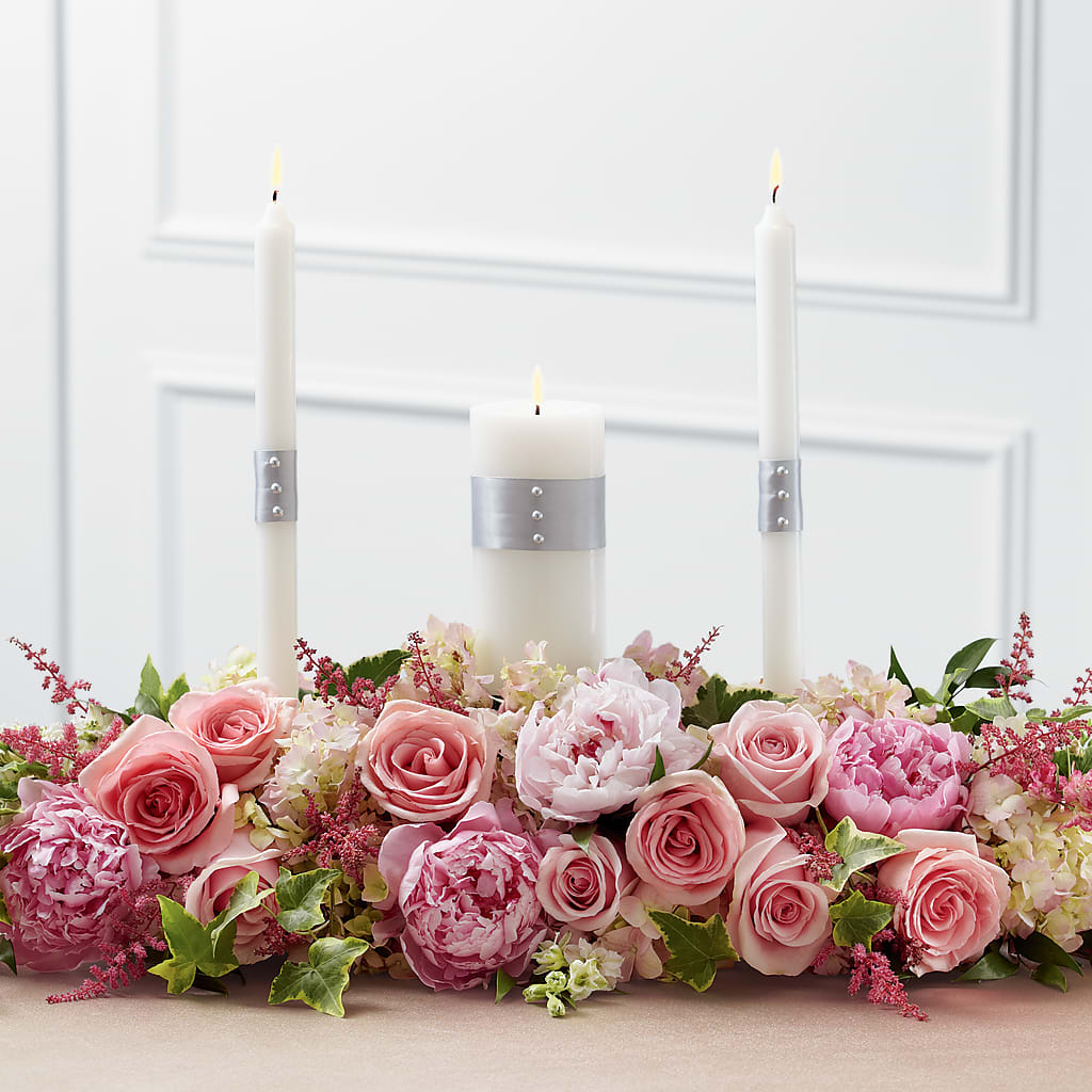 Worldwide Romance Unity Candle Arrangement – HYDE PARK FLORIST & GIFTS, Hyde Park NY