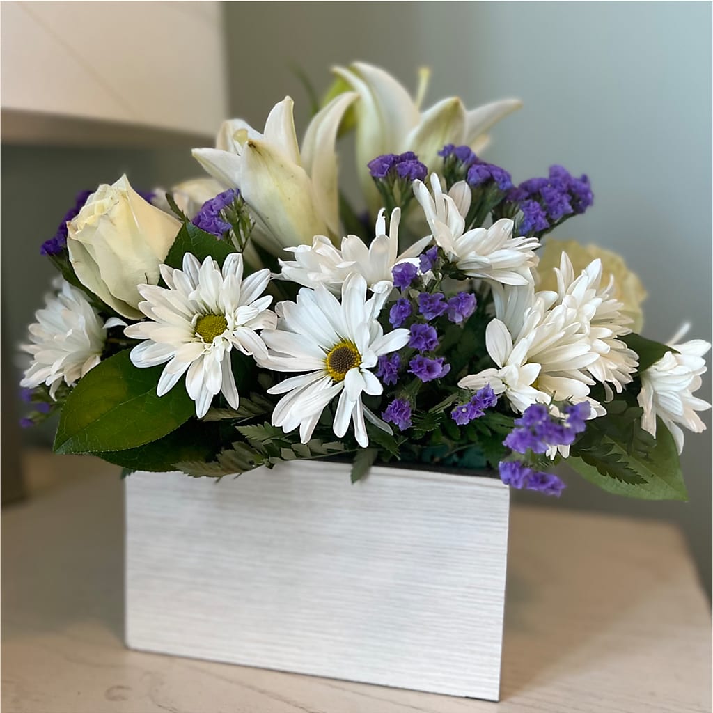 Beyond Blue Box Bouquet – HYDE PARK FLORIST & GIFTS, Hyde Park NY