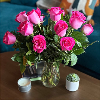 Long Stem Pink Rose Bouquet – HYDE PARK FLORIST & GIFTS, Hyde Park NY