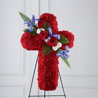 Faithful Hero Floral Cross – HYDE PARK FLORIST & GIFTS, Hyde Park NY