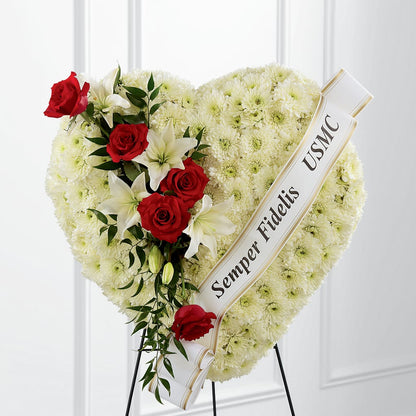 Heartfelt Hero Standing Heart – HYDE PARK FLORIST & GIFTS, Hyde Park NY