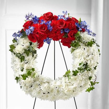 Patriotic Passion Wreath – HYDE PARK FLORIST & GIFTS, Hyde Park NY