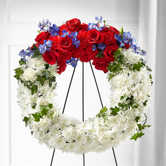 Patriotic Passion Wreath – HYDE PARK FLORIST & GIFTS, Hyde Park NY
