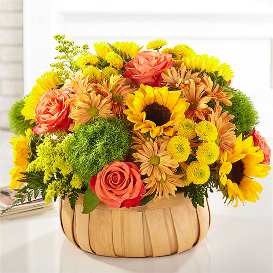 Harvest Sunflower Basket – HYDE PARK FLORIST & GIFTS, Hyde Park NY