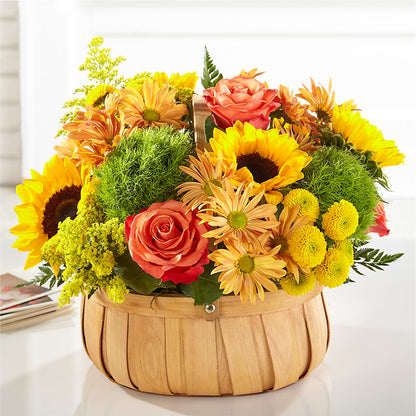 Harvest Sunflower Basket – HYDE PARK FLORIST & GIFTS, Hyde Park NY