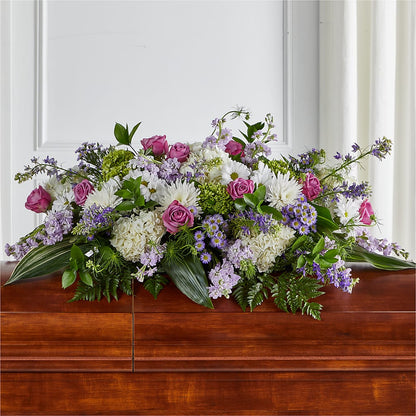 Meadows of Serenity Casket Spray – HYDE PARK FLORIST & GIFTS, Hyde Park NY