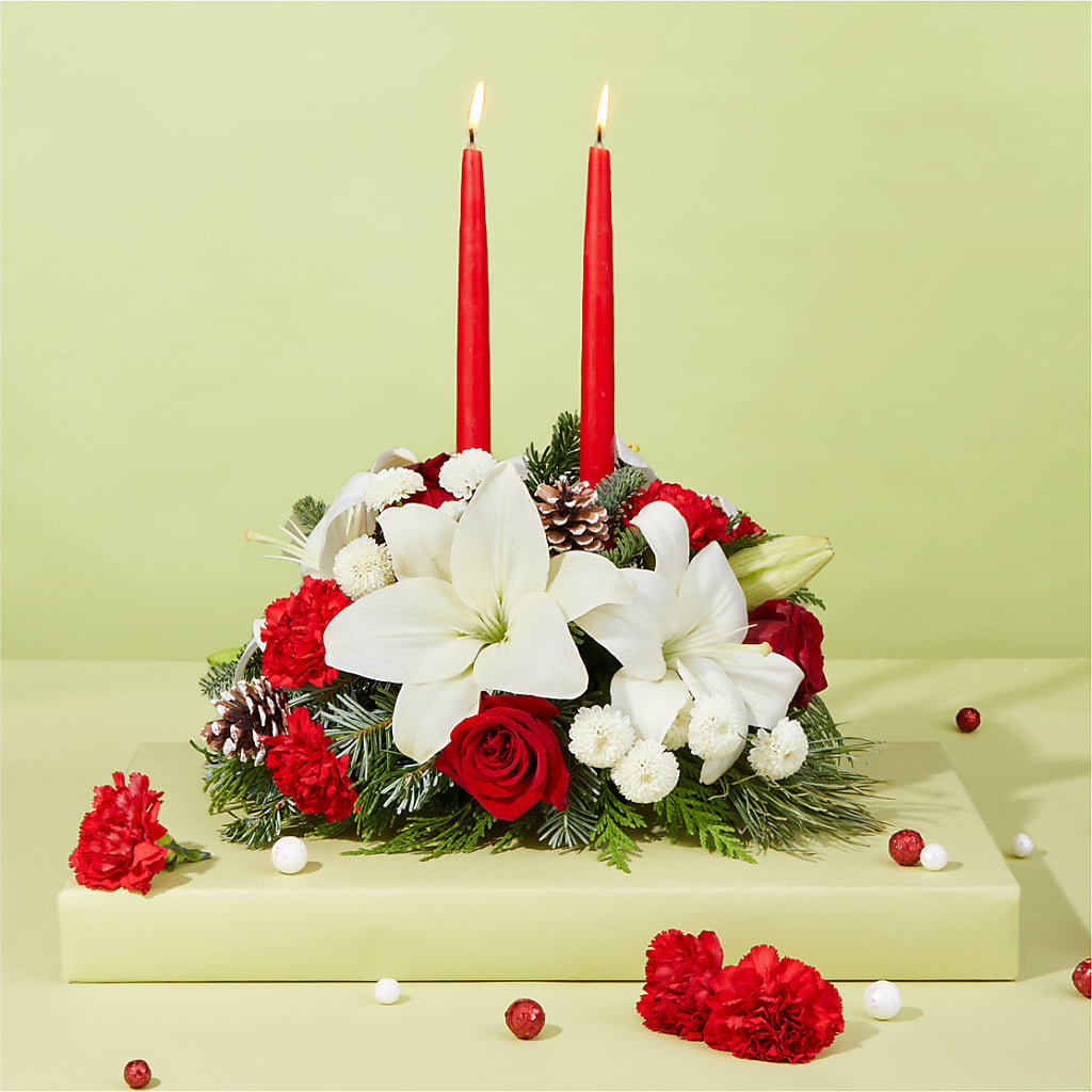 Seasonal Festivities Centerpiece – HYDE PARK FLORIST & GIFTS, Hyde Park NY