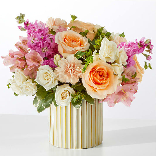 Paradise Bouquet with Ivory Vase – HYDE PARK FLORIST & GIFTS, Hyde Park NY