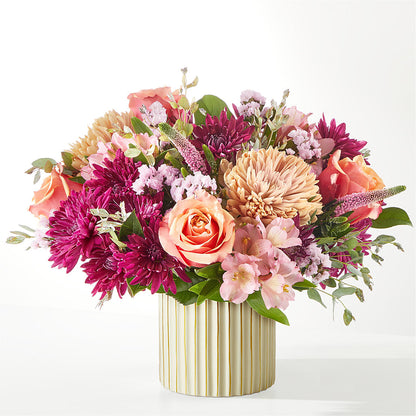 Berry Cobbler Bouquet with Ivory Vase – HYDE PARK FLORIST & GIFTS, Hyde Park NY
