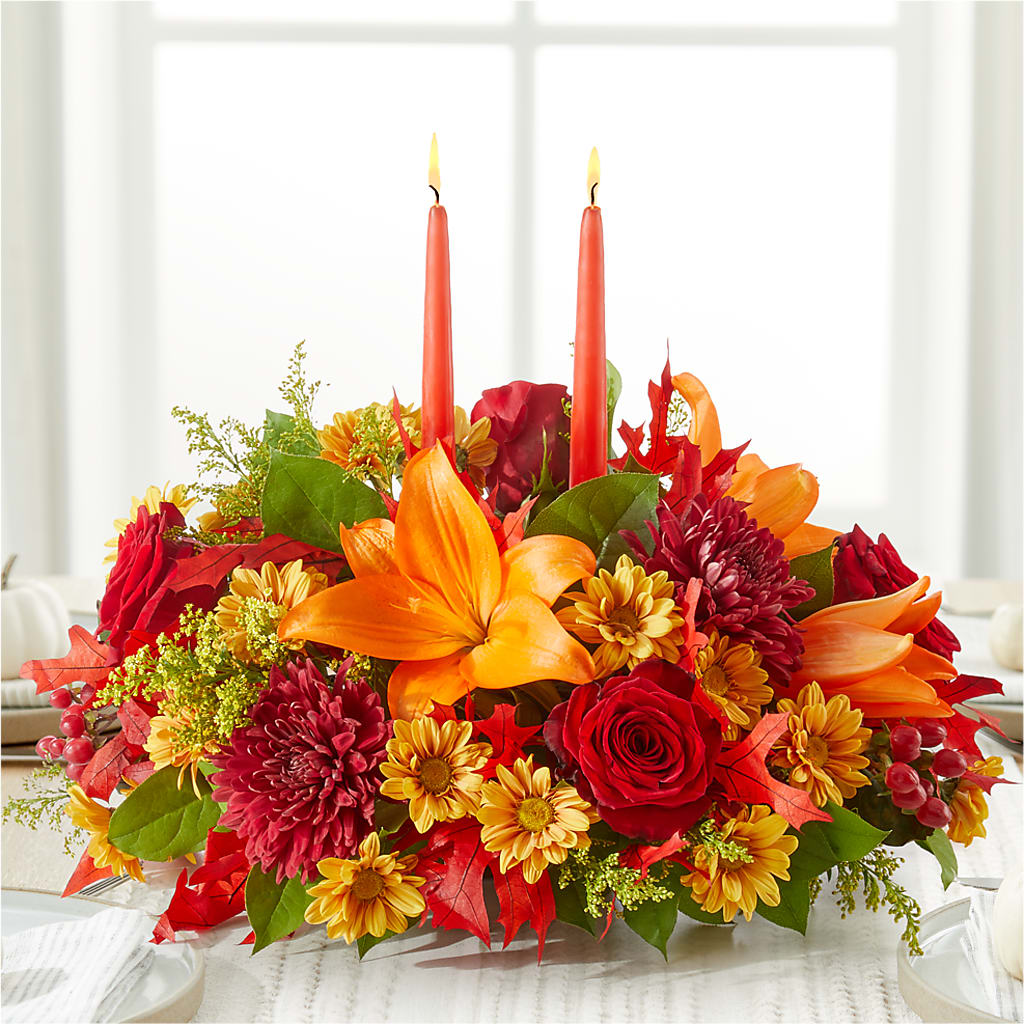 Autumn's Embrace Centerpiece – HYDE PARK FLORIST & GIFTS, Hyde Park NY