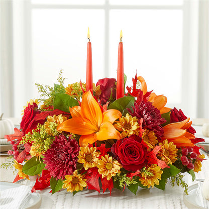 Autumn's Embrace Centerpiece – HYDE PARK FLORIST & GIFTS, Hyde Park NY