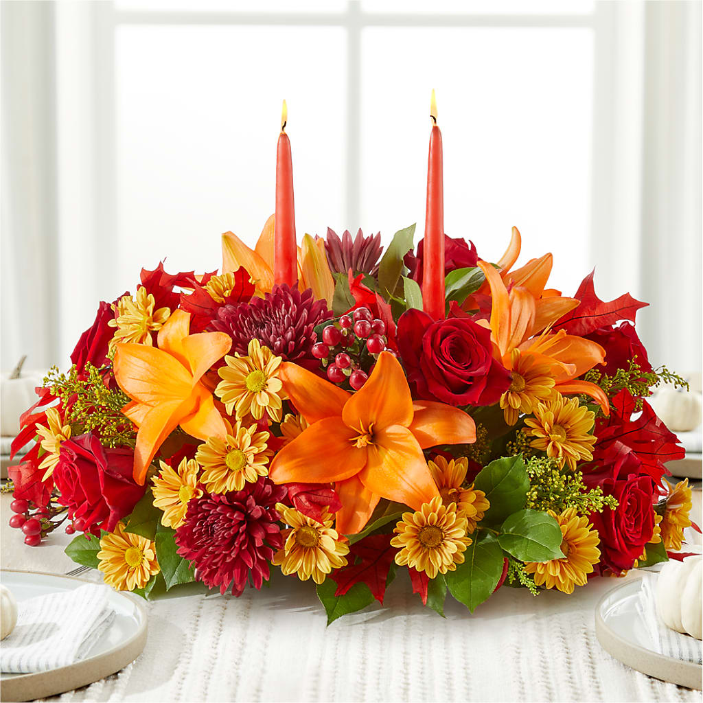 Autumn's Embrace Centerpiece – HYDE PARK FLORIST & GIFTS, Hyde Park NY