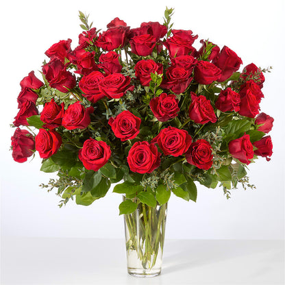 Forever Yours Fifty Stem Red Rose Bouquet – HYDE PARK FLORIST & GIFTS, Hyde Park NY