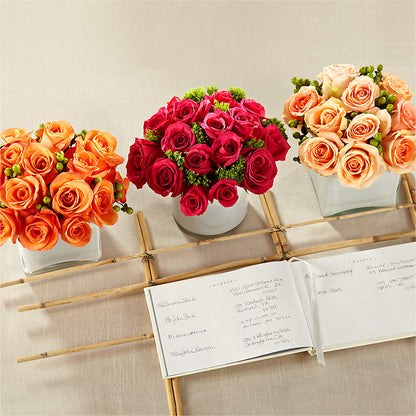 Dawn Rose Centerpiece – HYDE PARK FLORIST & GIFTS, Hyde Park NY